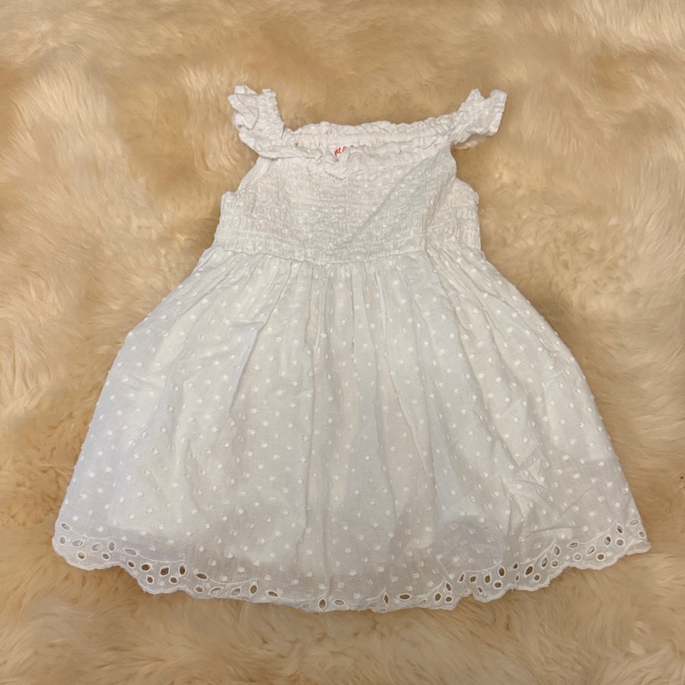 Cat & Jack White Eyelet Kids Dress